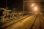 Slanishte, July 7, 2015. 
the group arrived in train to the last nation in Northern Macedonia before the border with Serbia. The police took them down so they have to try and cross by foot.
