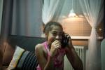 Brömolla, July 21, 2015.
Cidra, 11, Ahmad's niece, calls her mother in syria to tell her she reached her destination safely.